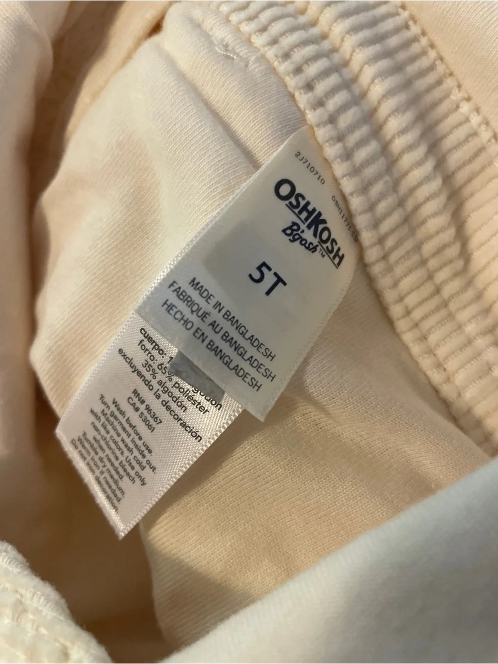 OshKosh B'gosh 5T Cream Corduroy Overalls | Classic Kidcore Vintage Style